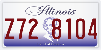 IL license plate Z728104