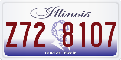 IL license plate Z728107