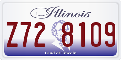 IL license plate Z728109