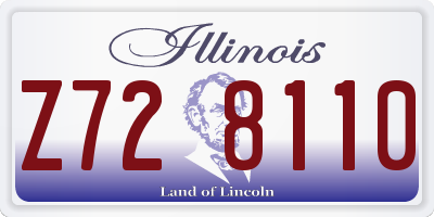 IL license plate Z728110