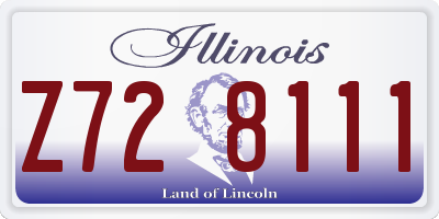 IL license plate Z728111