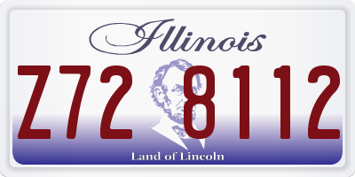 IL license plate Z728112