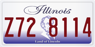 IL license plate Z728114