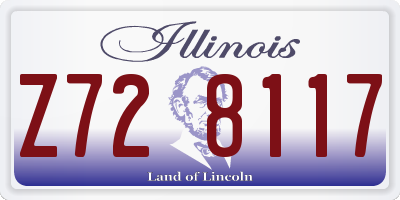 IL license plate Z728117