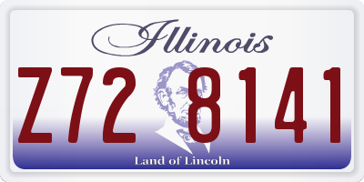 IL license plate Z728141