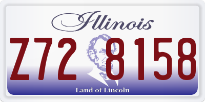 IL license plate Z728158