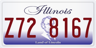 IL license plate Z728167