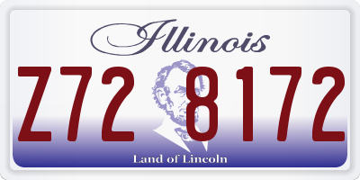 IL license plate Z728172