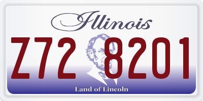 IL license plate Z728201