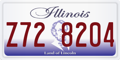 IL license plate Z728204