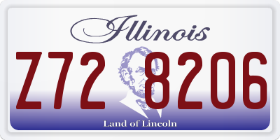 IL license plate Z728206