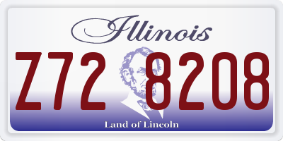 IL license plate Z728208