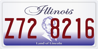 IL license plate Z728216