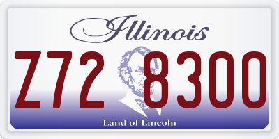 IL license plate Z728300