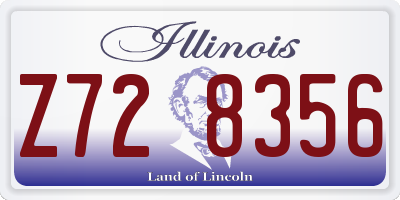IL license plate Z728356
