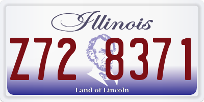 IL license plate Z728371