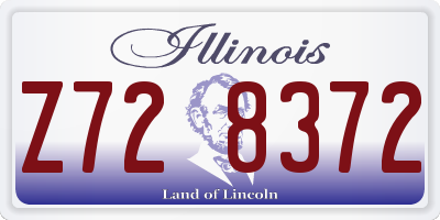 IL license plate Z728372