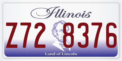 IL license plate Z728376