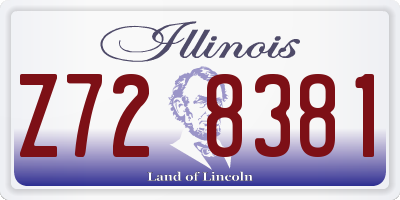IL license plate Z728381