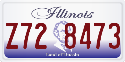 IL license plate Z728473