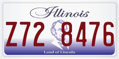 IL license plate Z728476