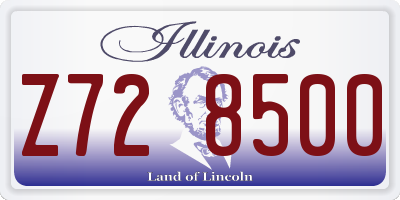 IL license plate Z728500