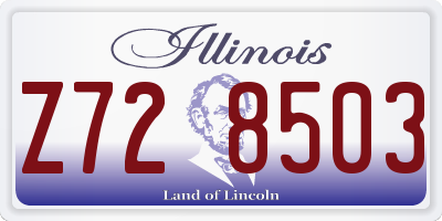 IL license plate Z728503