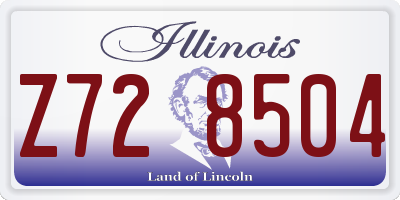 IL license plate Z728504