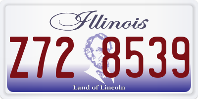 IL license plate Z728539