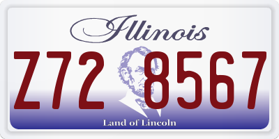 IL license plate Z728567