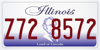 IL license plate Z728572