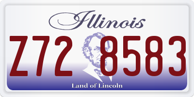 IL license plate Z728583