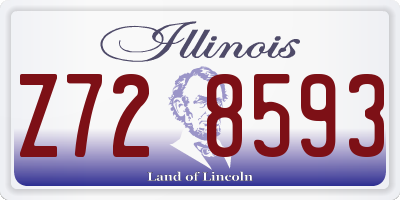 IL license plate Z728593