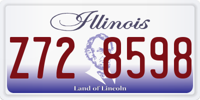 IL license plate Z728598