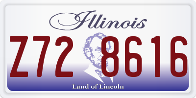 IL license plate Z728616