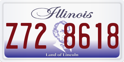 IL license plate Z728618