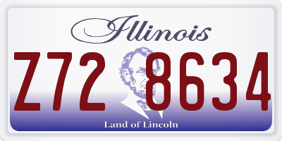 IL license plate Z728634