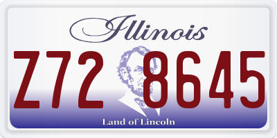 IL license plate Z728645