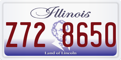 IL license plate Z728650