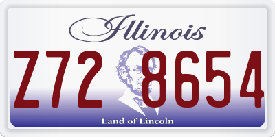 IL license plate Z728654