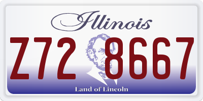IL license plate Z728667