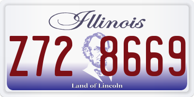 IL license plate Z728669