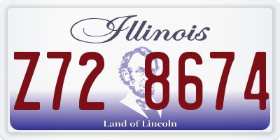IL license plate Z728674