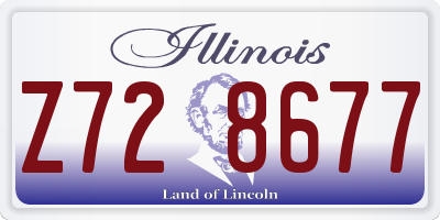IL license plate Z728677