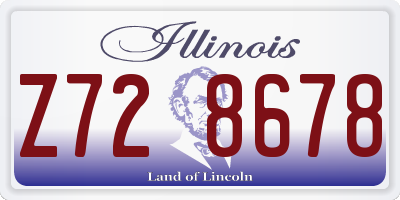 IL license plate Z728678