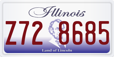 IL license plate Z728685