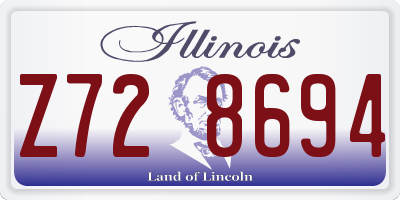 IL license plate Z728694