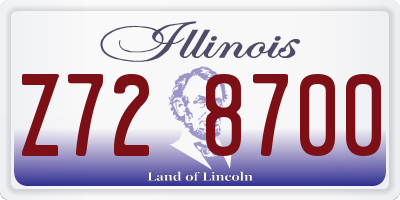 IL license plate Z728700