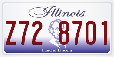 IL license plate Z728701