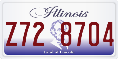 IL license plate Z728704